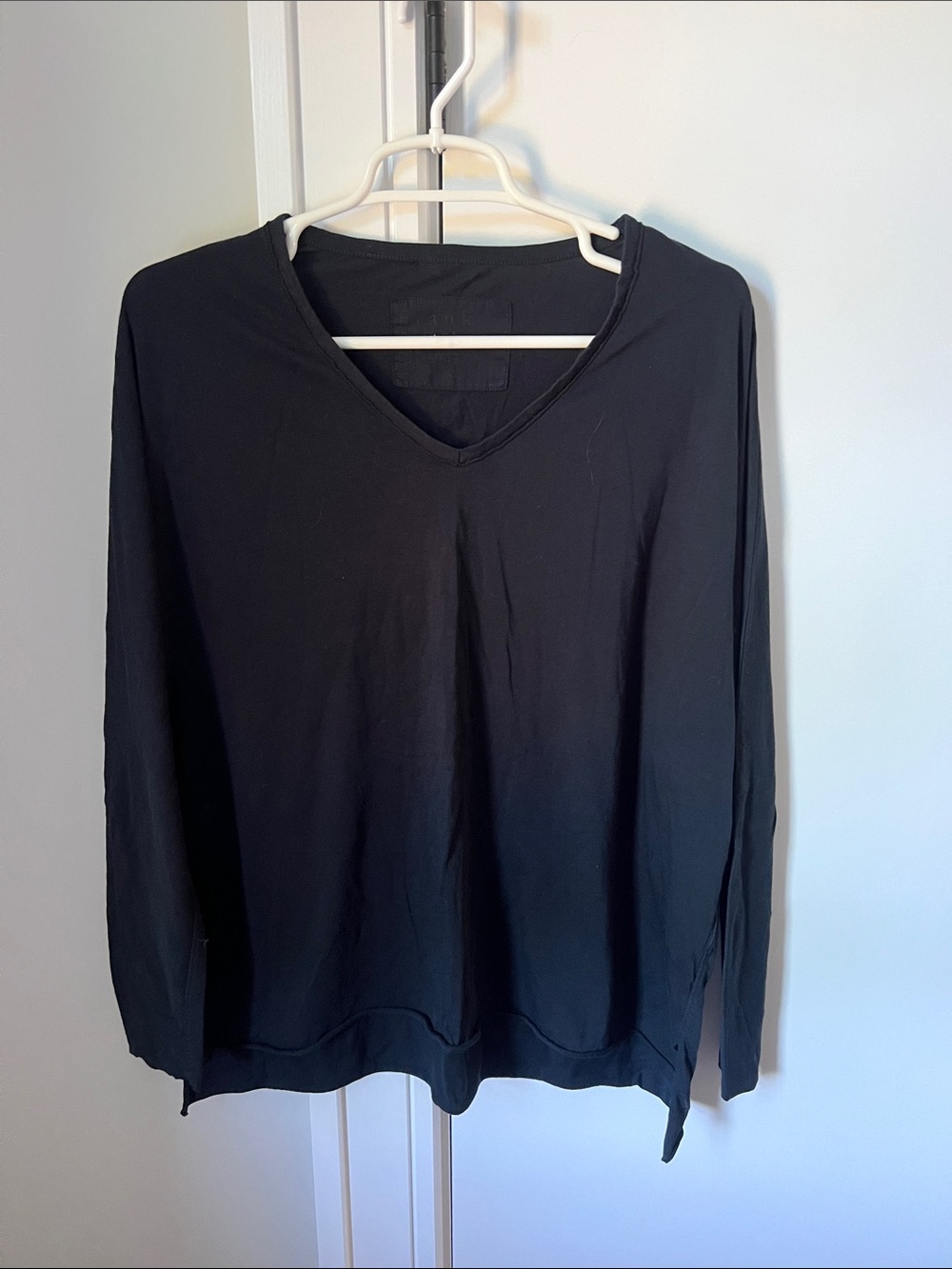 Frank & Eileen Navy V-Neck Long Sleeve Top